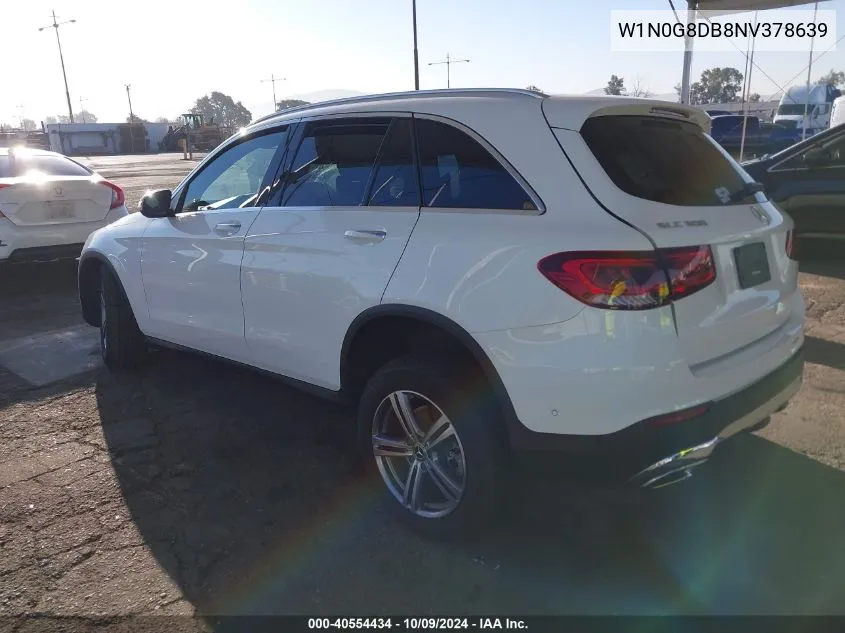 2022 Mercedes-Benz Glc 300 VIN: W1N0G8DB8NV378639 Lot: 40554434