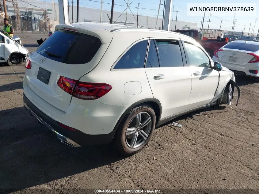 2022 Mercedes-Benz Glc 300 VIN: W1N0G8DB8NV378639 Lot: 40554434