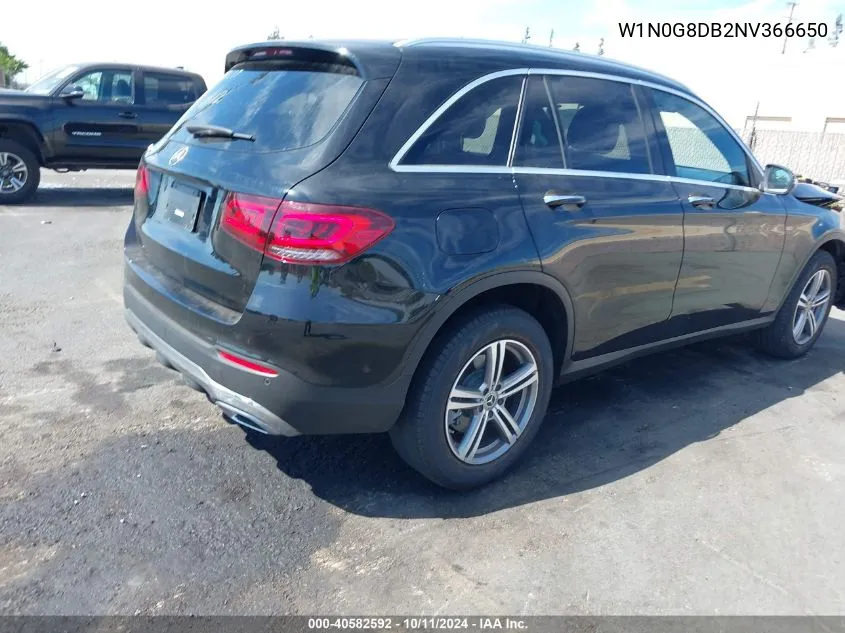 2022 Mercedes-Benz Glc 300 Suv VIN: W1N0G8DB2NV366650 Lot: 40582592