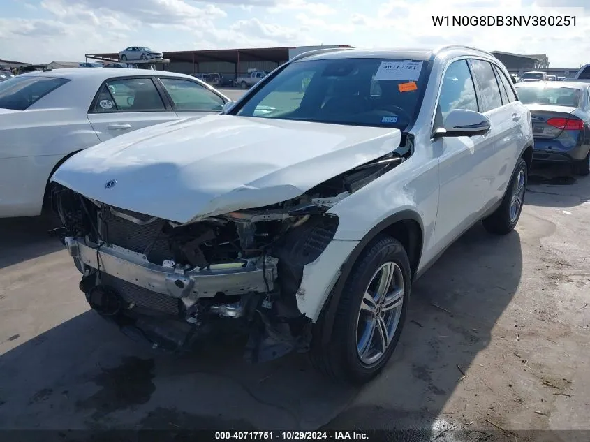 2022 Mercedes-Benz Glc 300 Suv VIN: W1N0G8DB3NV380251 Lot: 40717751