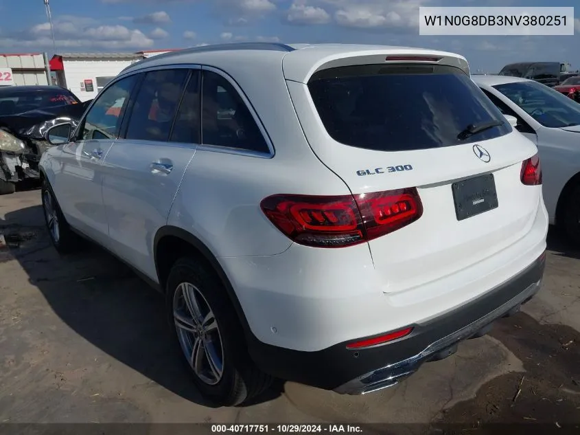 2022 Mercedes-Benz Glc 300 Suv VIN: W1N0G8DB3NV380251 Lot: 40717751