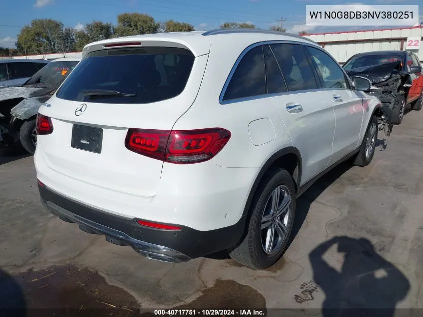 2022 Mercedes-Benz Glc 300 Suv VIN: W1N0G8DB3NV380251 Lot: 40717751