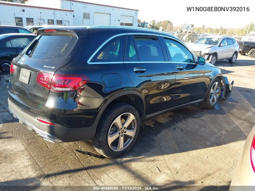 2022 Mercedes-Benz Glc 300 4Matic Suv VIN: W1N0G8EB0NV392016 Lot: 40848088