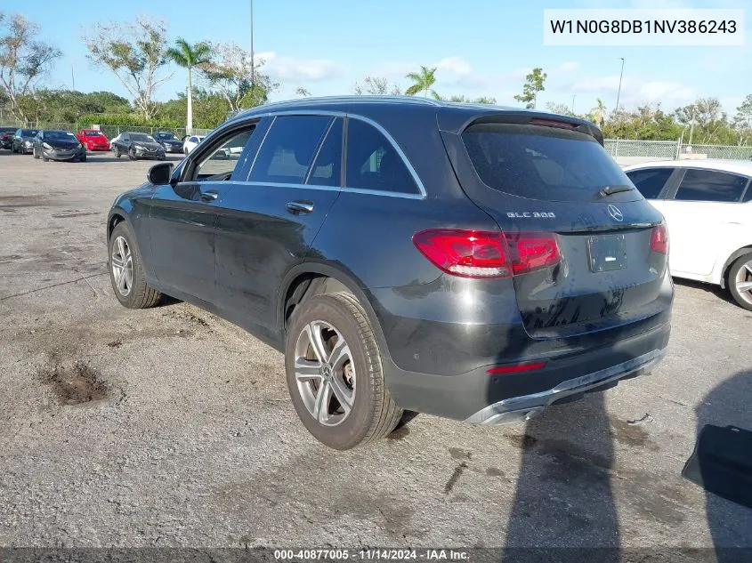 2022 Mercedes-Benz Glc 300 Suv VIN: W1N0G8DB1NV386243 Lot: 40877005