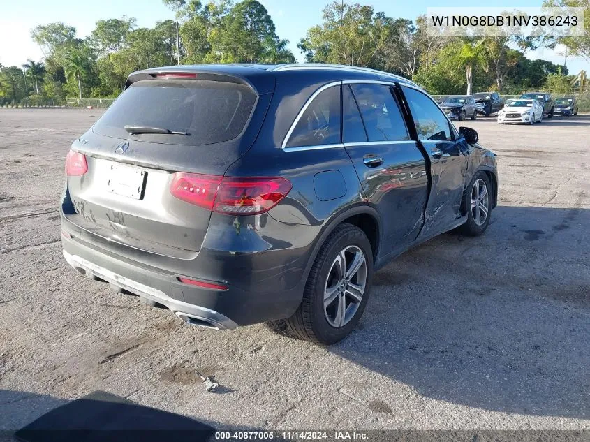 2022 Mercedes-Benz Glc 300 Suv VIN: W1N0G8DB1NV386243 Lot: 40877005