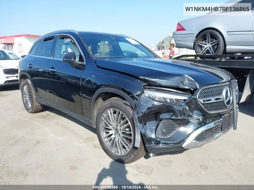 2024 Mercedes-Benz Glc 300 4Matic Suv VIN: W1NKM4HB7RF136865 Lot: 40598369