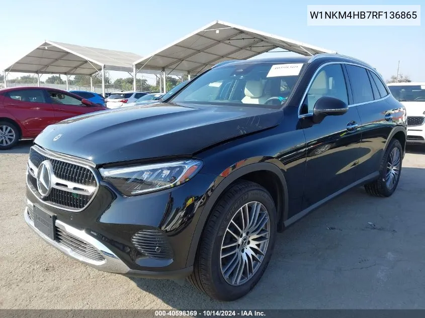 2024 Mercedes-Benz Glc 300 4Matic Suv VIN: W1NKM4HB7RF136865 Lot: 40598369