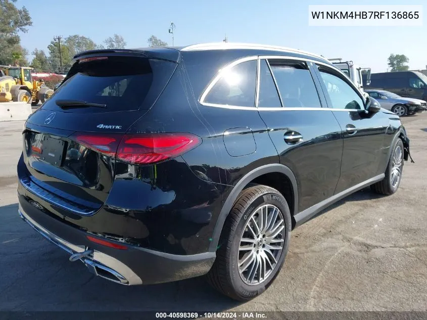 2024 Mercedes-Benz Glc 300 4Matic Suv VIN: W1NKM4HB7RF136865 Lot: 40598369