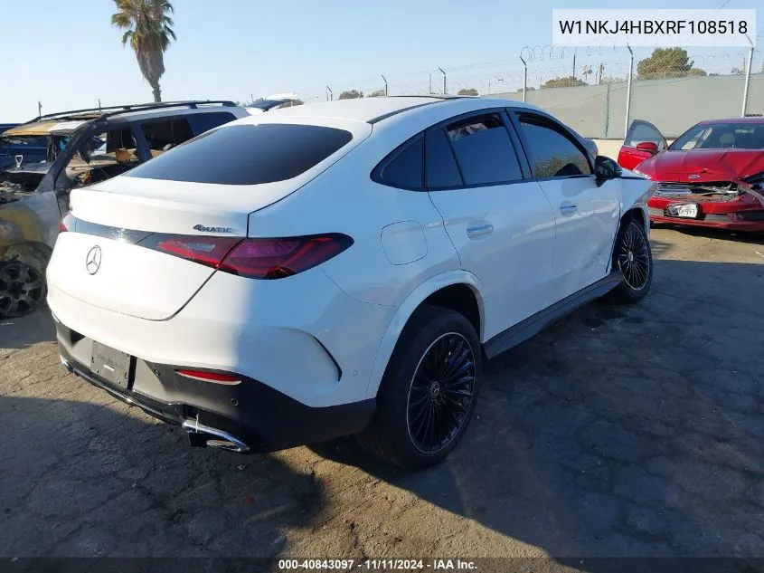 2024 Mercedes-Benz Glc 300 4Matic Coupe VIN: W1NKJ4HBXRF108518 Lot: 40843097