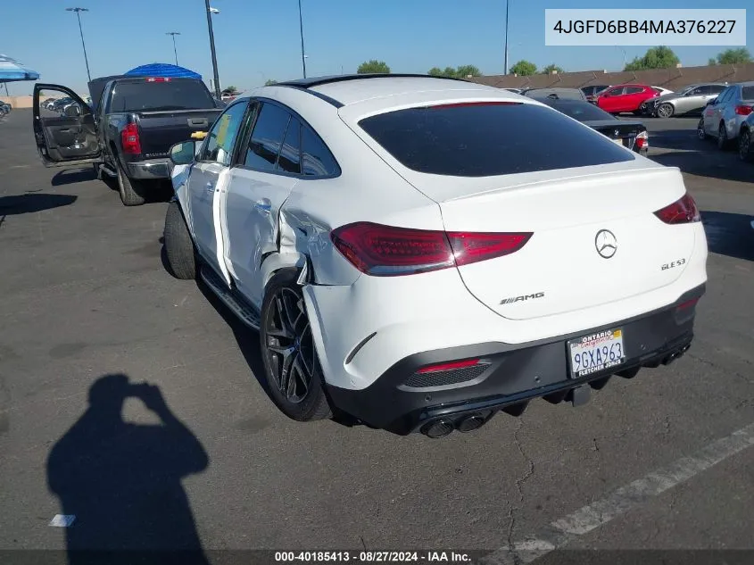 4JGFD6BB4MA376227 2021 Mercedes-Benz Amg Gle 53 Coupe Amg 53 4Matic