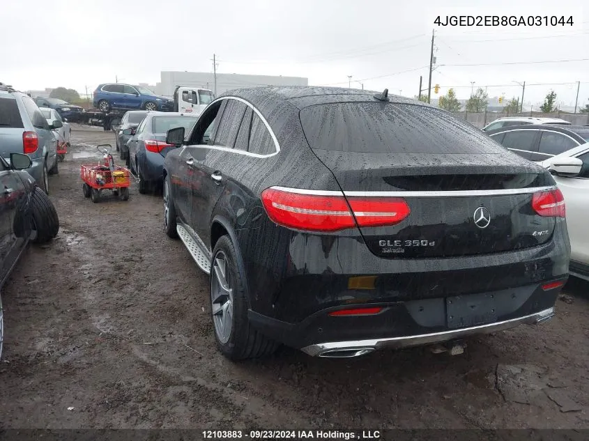 2016 Mercedes-Benz Gle VIN: 4JGED2EB8GA031044 Lot: 12103883