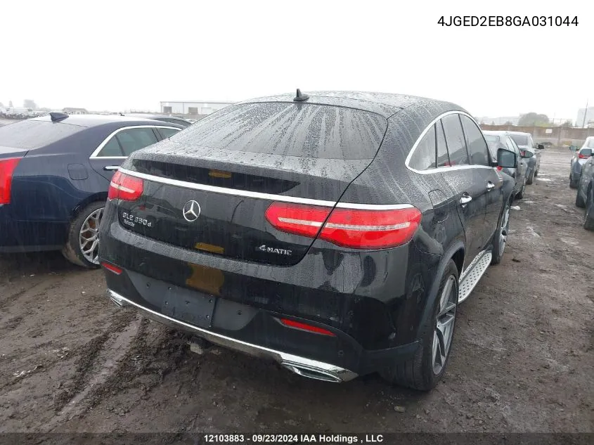 2016 Mercedes-Benz Gle VIN: 4JGED2EB8GA031044 Lot: 12103883