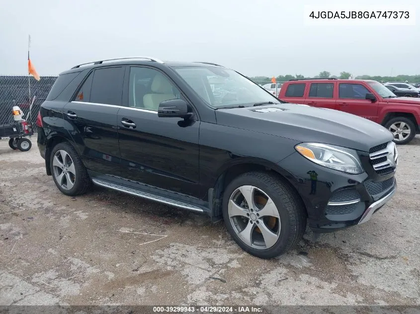 2016 Mercedes-Benz Gle 350 VIN: 4JGDA5JB8GA747373 Lot: 39299943