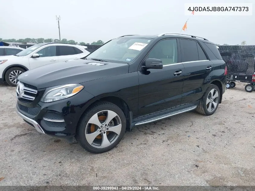 2016 Mercedes-Benz Gle 350 VIN: 4JGDA5JB8GA747373 Lot: 39299943