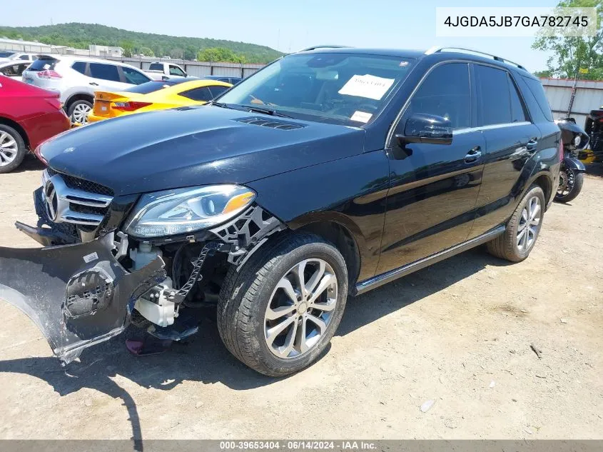 2016 Mercedes-Benz Gle 350 VIN: 4JGDA5JB7GA782745 Lot: 39653404