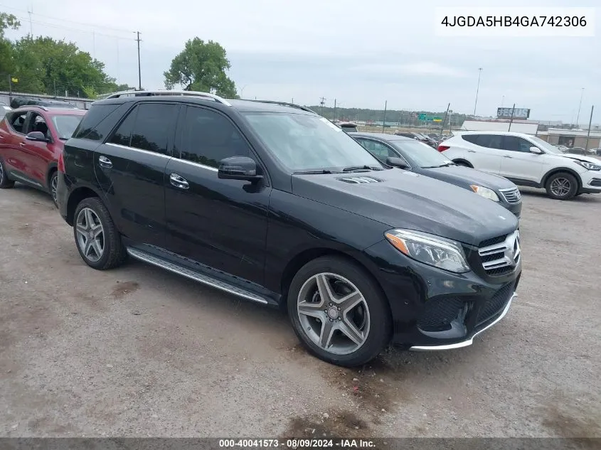 2016 Mercedes-Benz Gle 350 4Matic VIN: 4JGDA5HB4GA742306 Lot: 40041573