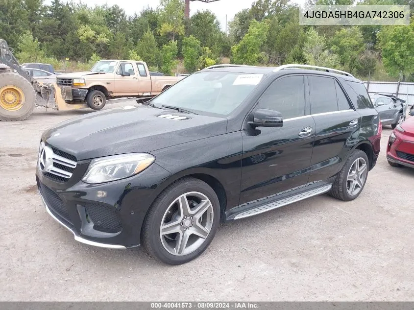 2016 Mercedes-Benz Gle 350 4Matic VIN: 4JGDA5HB4GA742306 Lot: 40041573