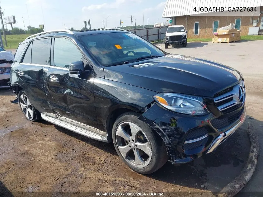 2016 Mercedes-Benz Gle 350 4Matic VIN: 4JGDA5HB1GA727634 Lot: 40151593