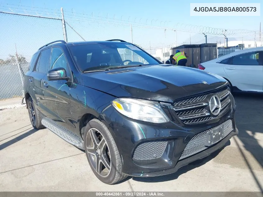 2016 Mercedes-Benz Gle 350 VIN: 4JGDA5JB8GA800573 Lot: 40442861