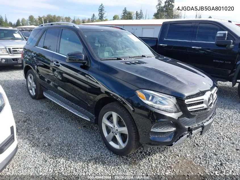 2016 Mercedes-Benz Gle 350 VIN: 4JGDA5JB5GA801020 Lot: 40442864