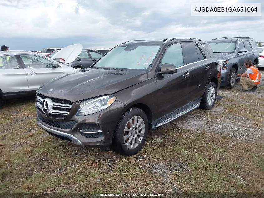 2016 Mercedes-Benz Gle 300D 4Matic VIN: 4JGDA0EB1GA651064 Lot: 40488621