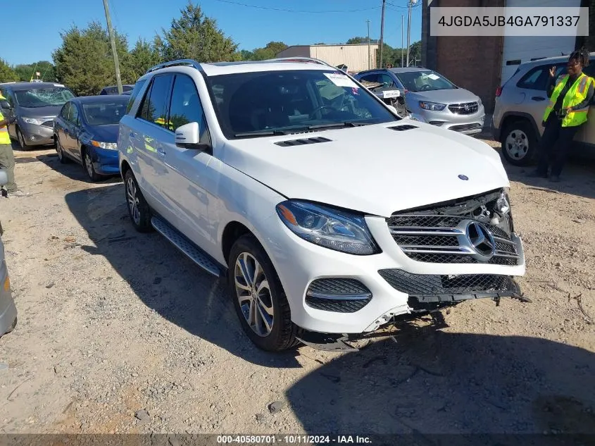 2016 Mercedes-Benz Gle 350 VIN: 4JGDA5JB4GA791337 Lot: 40580701