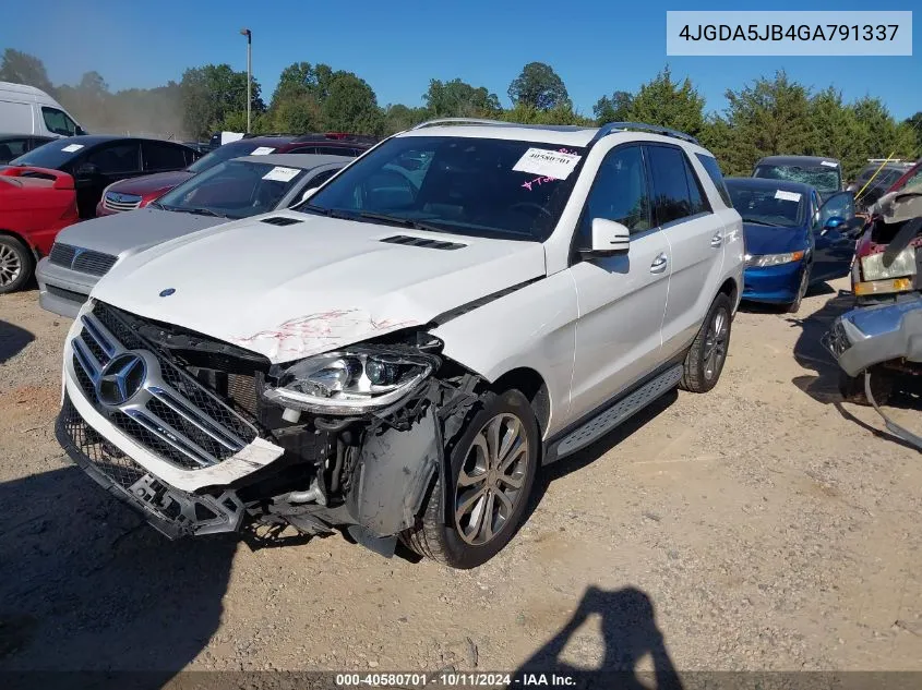 2016 Mercedes-Benz Gle 350 VIN: 4JGDA5JB4GA791337 Lot: 40580701