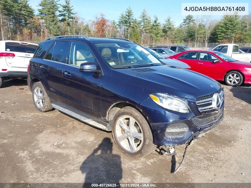 2016 Mercedes-Benz Gle 350 4Matic VIN: 4JGDA5HB8GA761408 Lot: 40726625