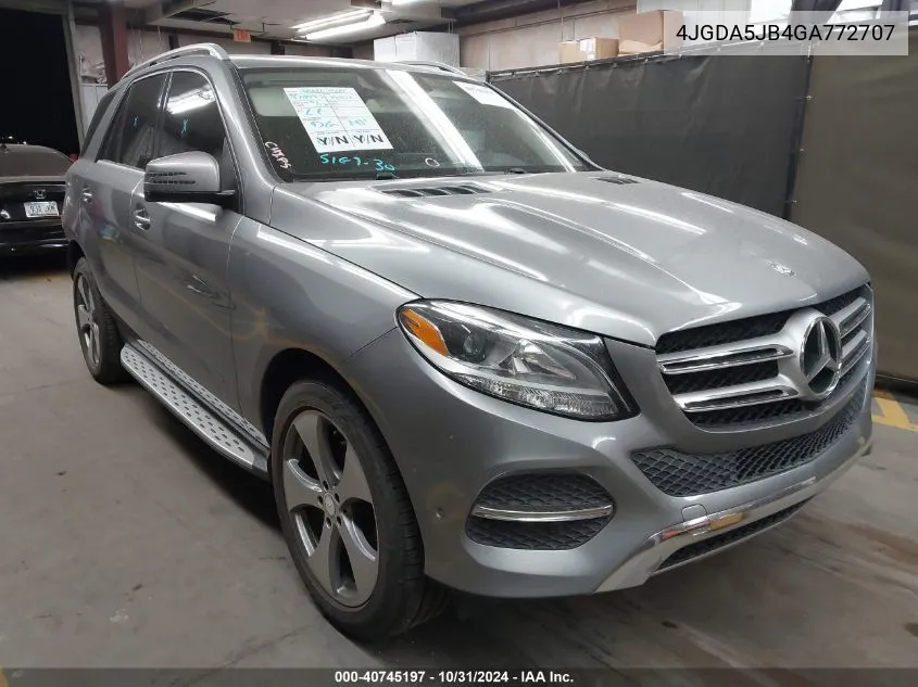 2016 Mercedes-Benz Gle 350 VIN: 4JGDA5JB4GA772707 Lot: 40745197