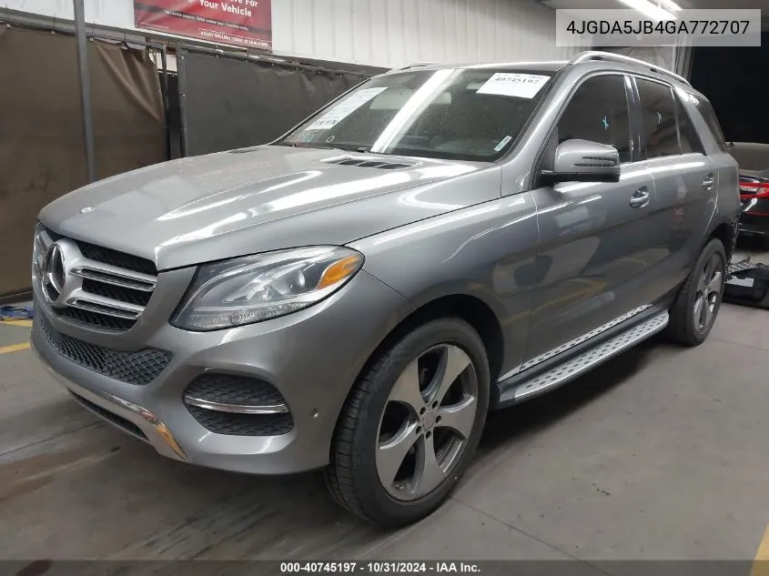 2016 Mercedes-Benz Gle 350 VIN: 4JGDA5JB4GA772707 Lot: 40745197