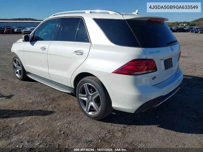 2016 Mercedes-Benz Gle 400 4Matic VIN: 4JGDA5GB9GA633549 Lot: 40748294