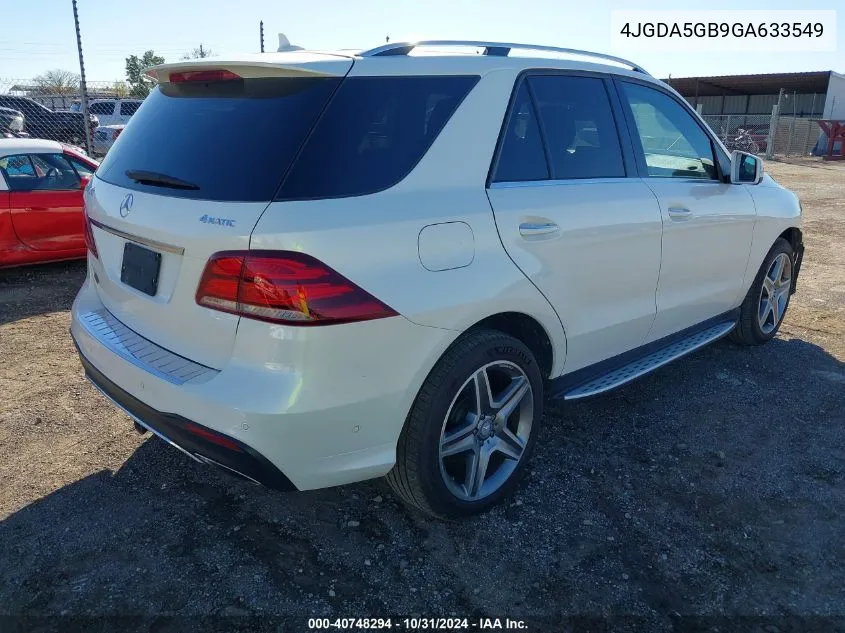 2016 Mercedes-Benz Gle 400 4Matic VIN: 4JGDA5GB9GA633549 Lot: 40748294