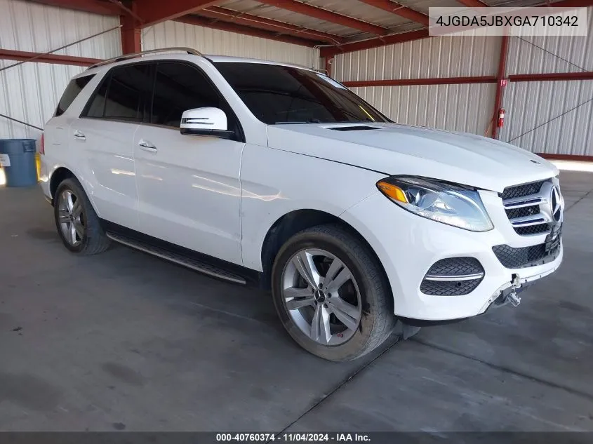 2016 Mercedes-Benz Gle 350 VIN: 4JGDA5JBXGA710342 Lot: 40760374