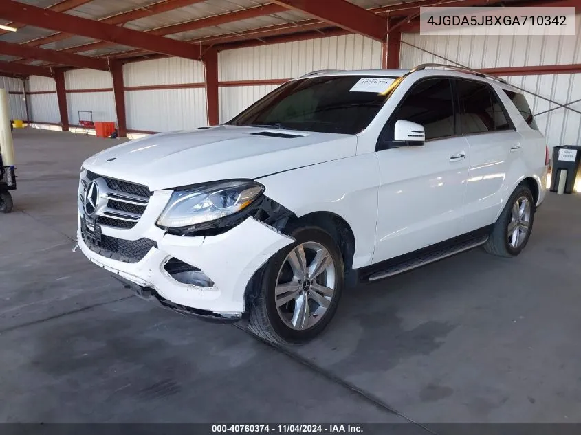 2016 Mercedes-Benz Gle 350 VIN: 4JGDA5JBXGA710342 Lot: 40760374