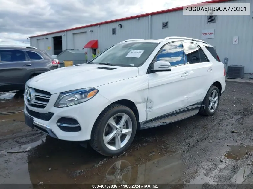 2016 Mercedes-Benz Gle 350 4Matic VIN: 4JGDA5HB9GA770201 Lot: 40767936