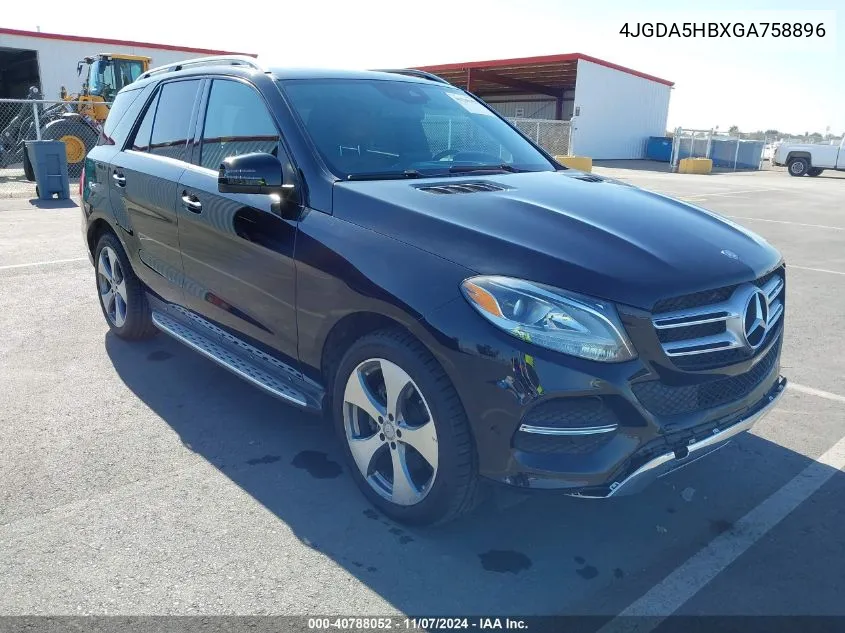 2016 Mercedes-Benz Gle 350 4Matic VIN: 4JGDA5HBXGA758896 Lot: 40788052