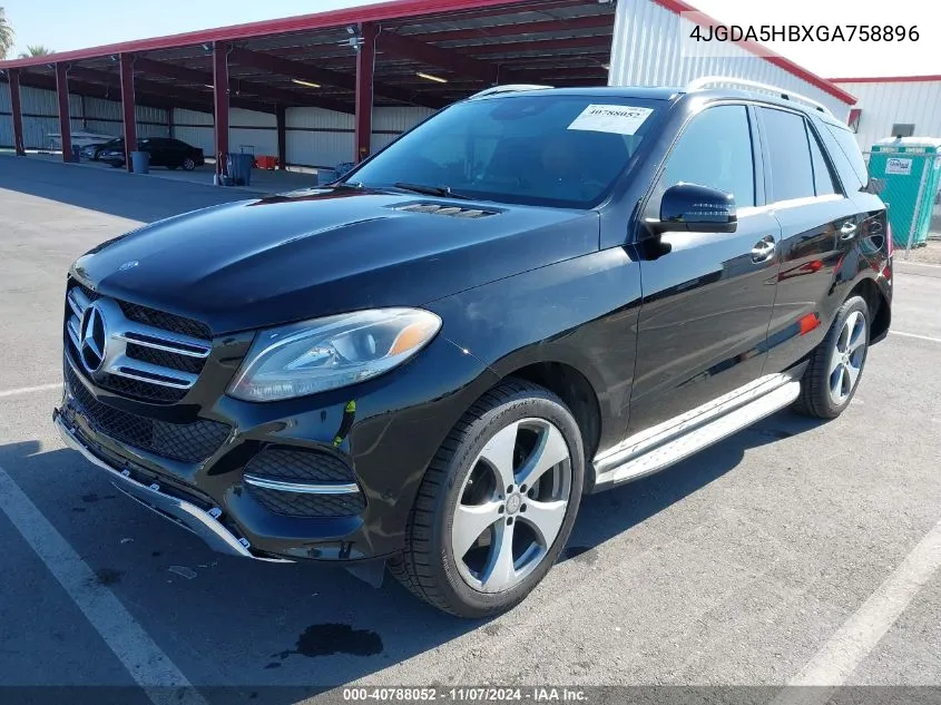 2016 Mercedes-Benz Gle 350 4Matic VIN: 4JGDA5HBXGA758896 Lot: 40788052