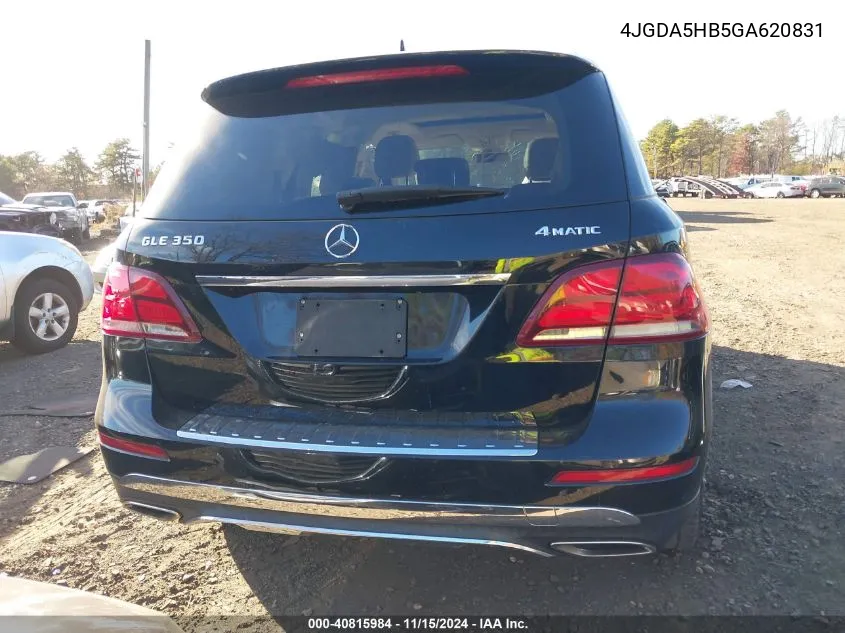 2016 Mercedes-Benz Gle 350 4Matic VIN: 4JGDA5HB5GA620831 Lot: 40815984