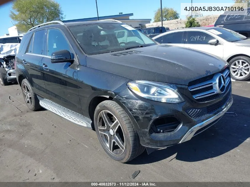 2016 Mercedes-Benz Gle 350 VIN: 4JGDA5JB3GA710196 Lot: 40832573