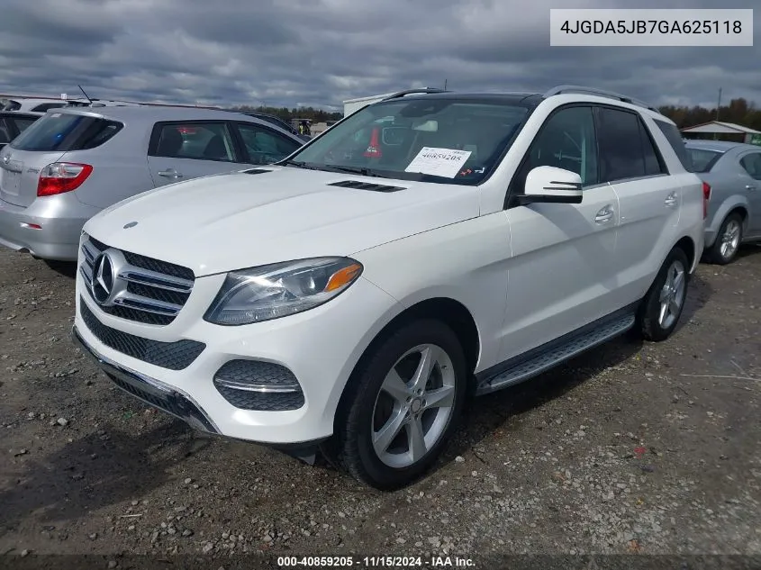 2016 Mercedes-Benz Gle 350 VIN: 4JGDA5JB7GA625118 Lot: 40859205