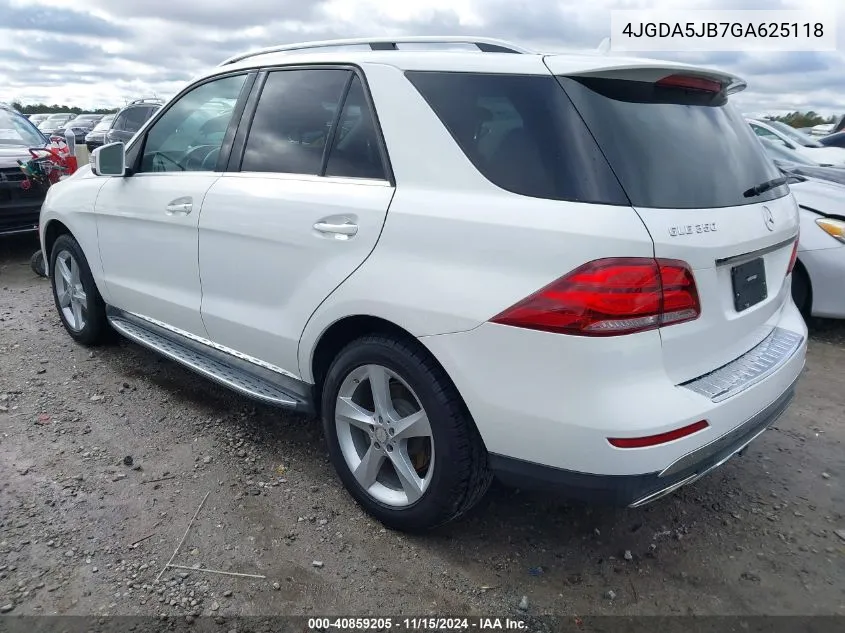 2016 Mercedes-Benz Gle 350 VIN: 4JGDA5JB7GA625118 Lot: 40859205