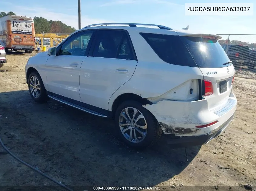 2016 Mercedes-Benz Gle 350 4Matic VIN: 4JGDA5HB6GA633037 Lot: 40886999