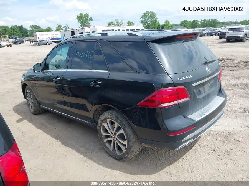 2017 Mercedes-Benz Gle 350 4Matic VIN: 4JGDA5HBXHA969002 Lot: 39577435