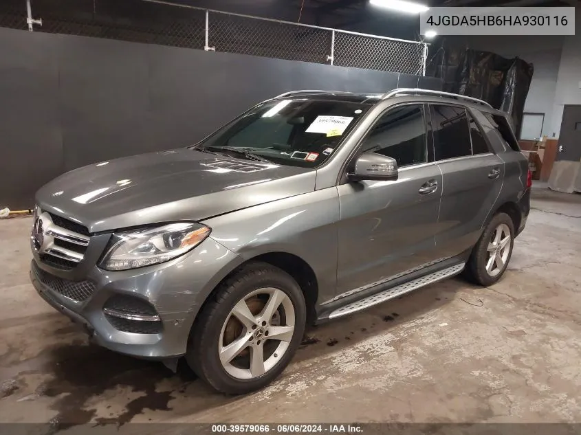 2017 Mercedes-Benz Gle 350 4Matic VIN: 4JGDA5HB6HA930116 Lot: 39579066