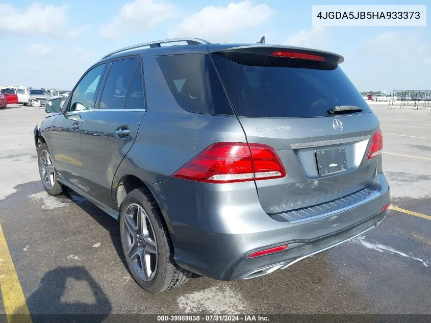 2017 Mercedes-Benz Gle 350 VIN: 4JGDA5JB5HA933373 Lot: 39989838