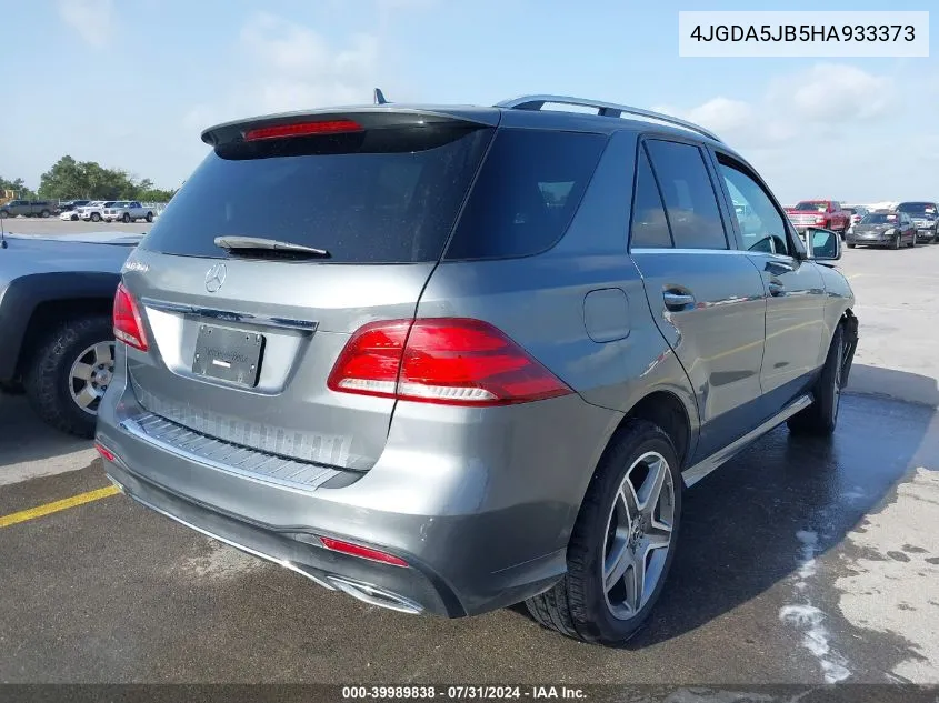 2017 Mercedes-Benz Gle 350 VIN: 4JGDA5JB5HA933373 Lot: 39989838