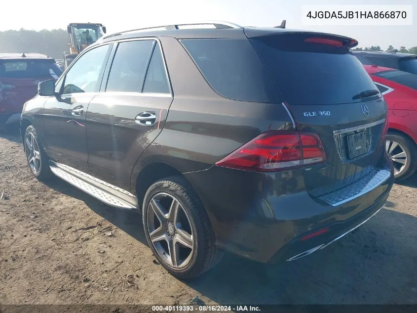 2017 Mercedes-Benz Gle 350 VIN: 4JGDA5JB1HA866870 Lot: 40119393