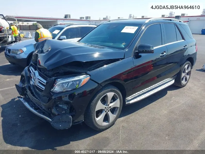 2017 Mercedes-Benz Gle 350 VIN: 4JGDA5JB5HA964610 Lot: 40271317