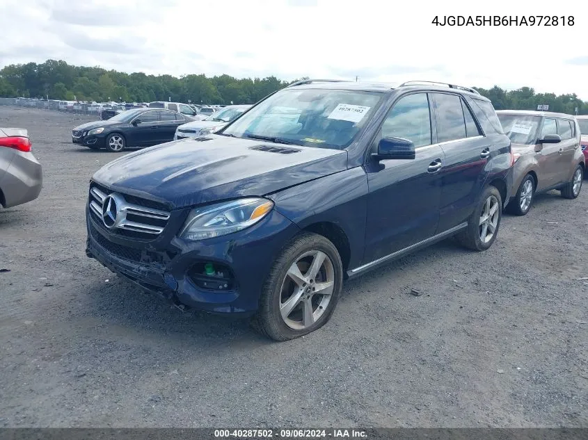 2017 Mercedes-Benz Gle 350 4Matic VIN: 4JGDA5HB6HA972818 Lot: 40287502