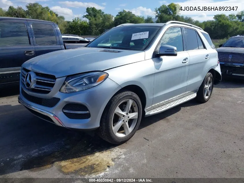 2017 Mercedes-Benz Gle 350 VIN: 4JGDA5JB6HA892347 Lot: 40330842